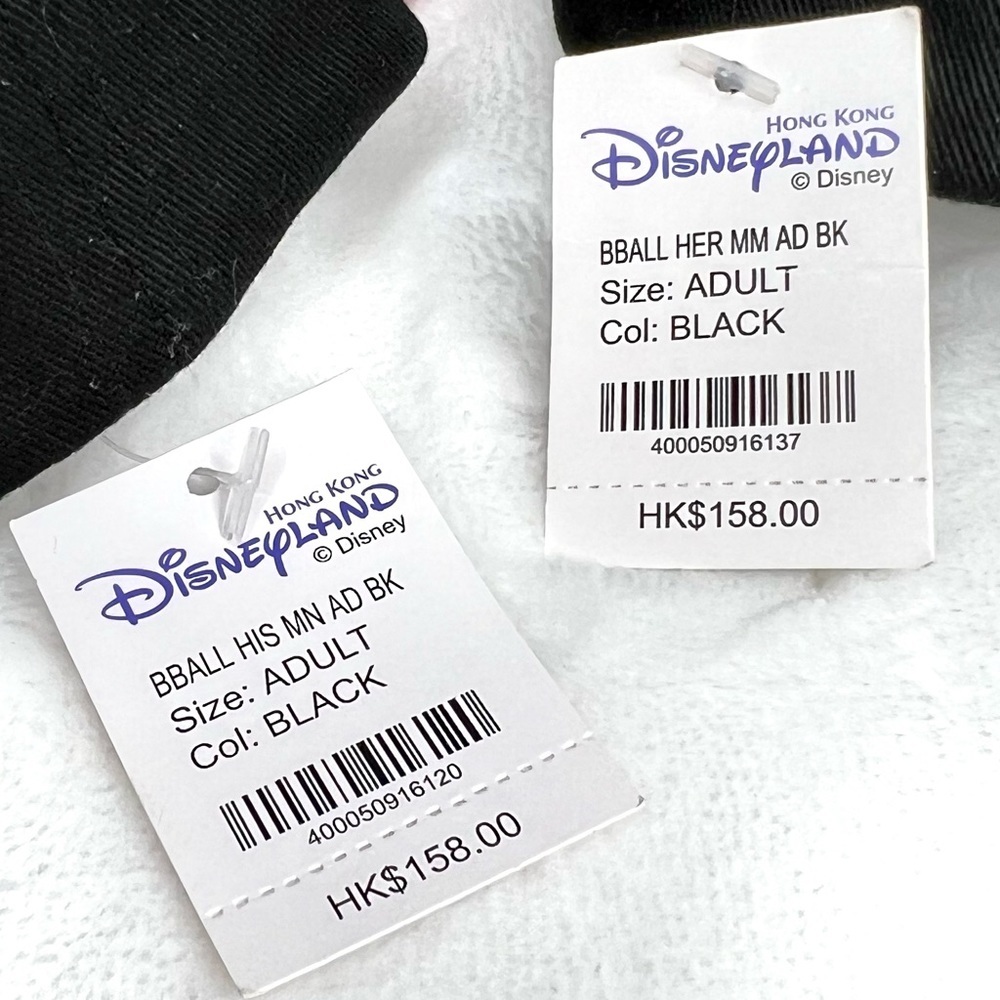 Disney New Hong Kong Disneyland I'm His Minnie I'm Her Mickey Couple's Hats NWT - Picture 11 of 17